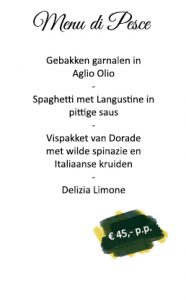 Menu Di Pesce Da Tano Italiaanse Smaak